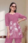 Vf 22 Slub Cotton With Embroidery Work Co Ord Set